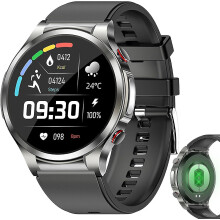 (Grey) Blood Sugar Monitor Watch, Diabetic Watch Glucose Monitor Pressure Heart Rate Body Temperature Sports Non-invasive Blood Glucose Test Smart W_dxm