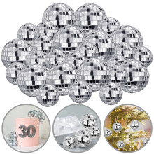 45 PCS 0.78 Pouce 1.18 Pouce Décoration de Gâteau Boule Disco, Fête Années 70