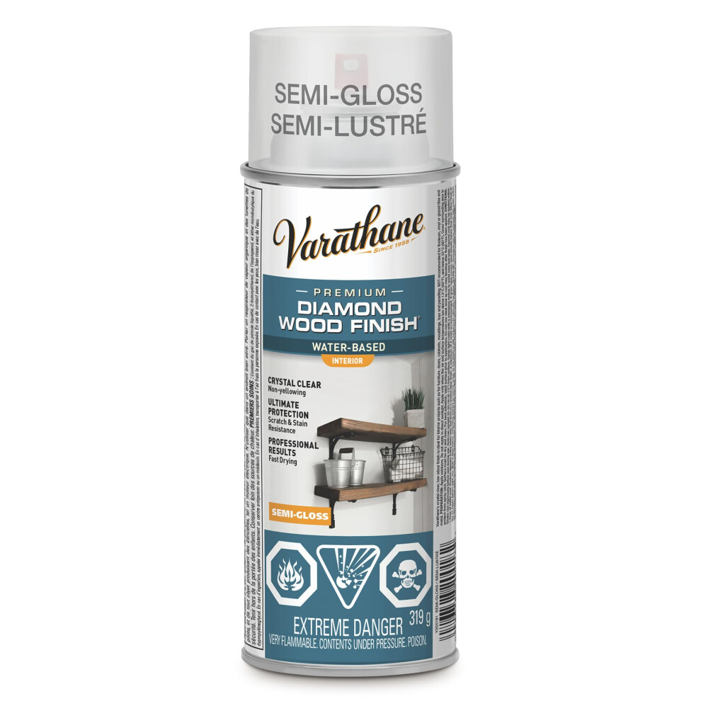 RustOleum 1125 oz Brands 200181 Crystal Clear Varathane  Diamond WaterBased Interior Polyurethane  11 Ounce Pack of 1  Semi