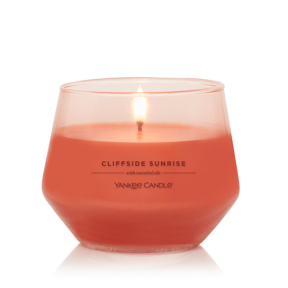 Yankee Candle Studio Medium Candle  Cliffside Sunrise  10 oz LongLasting  EssentialOil Scented Soy Wax Blend Candle  4065 H