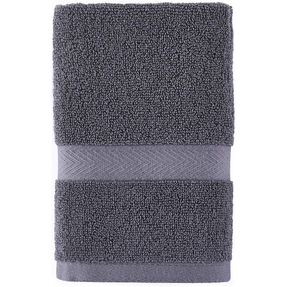 Tommy Hilfiger Modern American Solid Hand Towel  16 X 26 Inches  100 Cotton 574 GSM Grey Violet