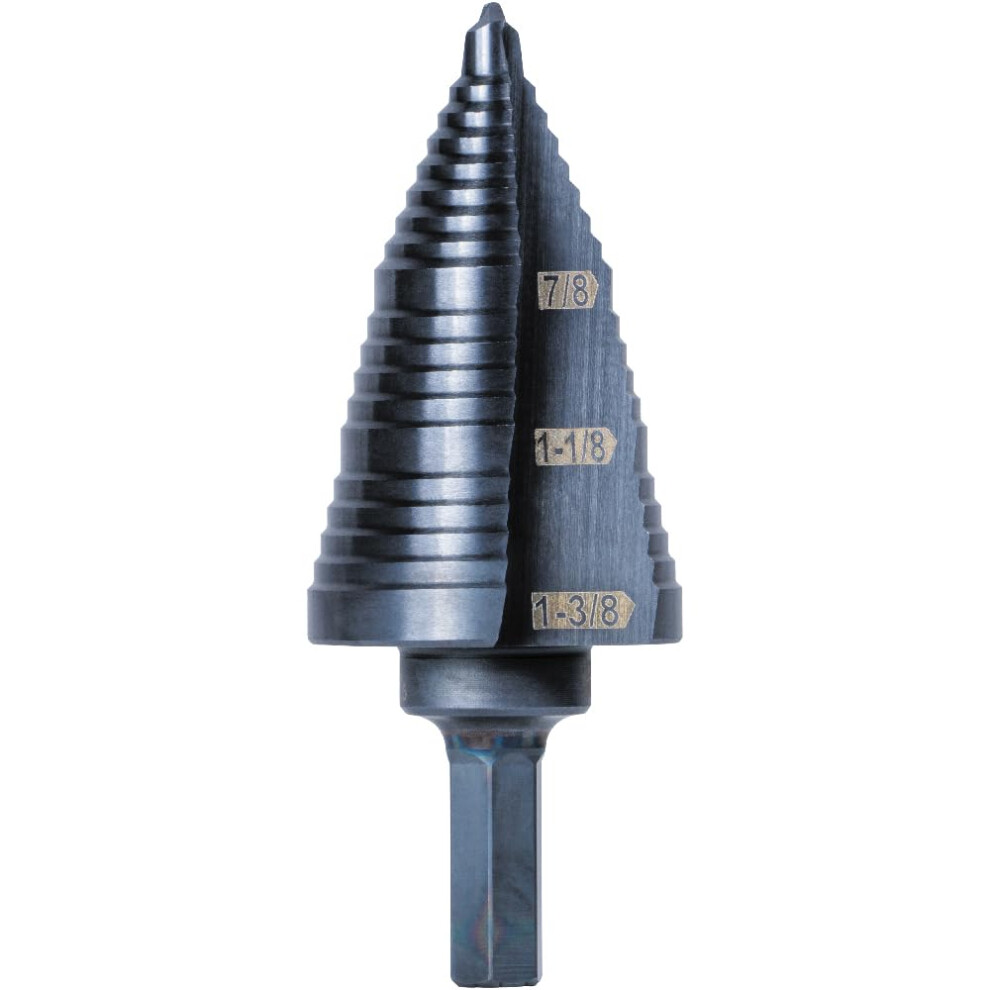 Photos - Bits / Sockets Klein Tools KTSB15 Step Drill Bit 15 Double Fluted 78 to 138Inch with EasytoRead Step Markings and Targets 38Inch Hex 