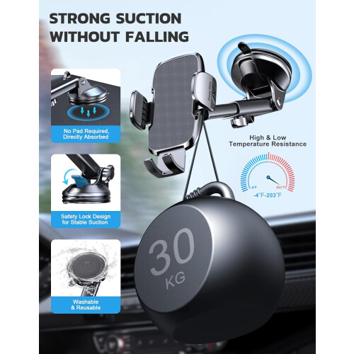 CIRYCASE Car Phone Holder, [Ultra Powerful Suction] 2