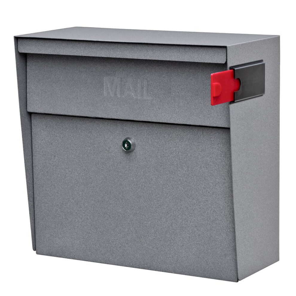 Mail Boss 7161 Metro Locking Security Wall Mount Mailbox  Granite Medium