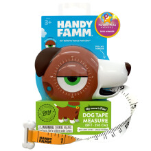 Handy Famm Mètre à Ruban Interactif de 2,4m pour Enfants avec Niveau et Trouve-Angle