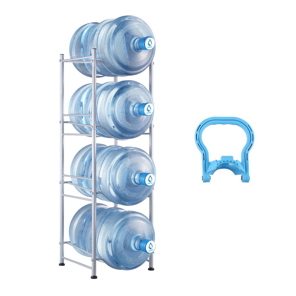 VEVOR 5 Gallon Water Jug Holder  4 Tiers Water Bottle Holder  Heavy Duty Water Bottle Rack with 4 Slots  Detachable Water Jug St