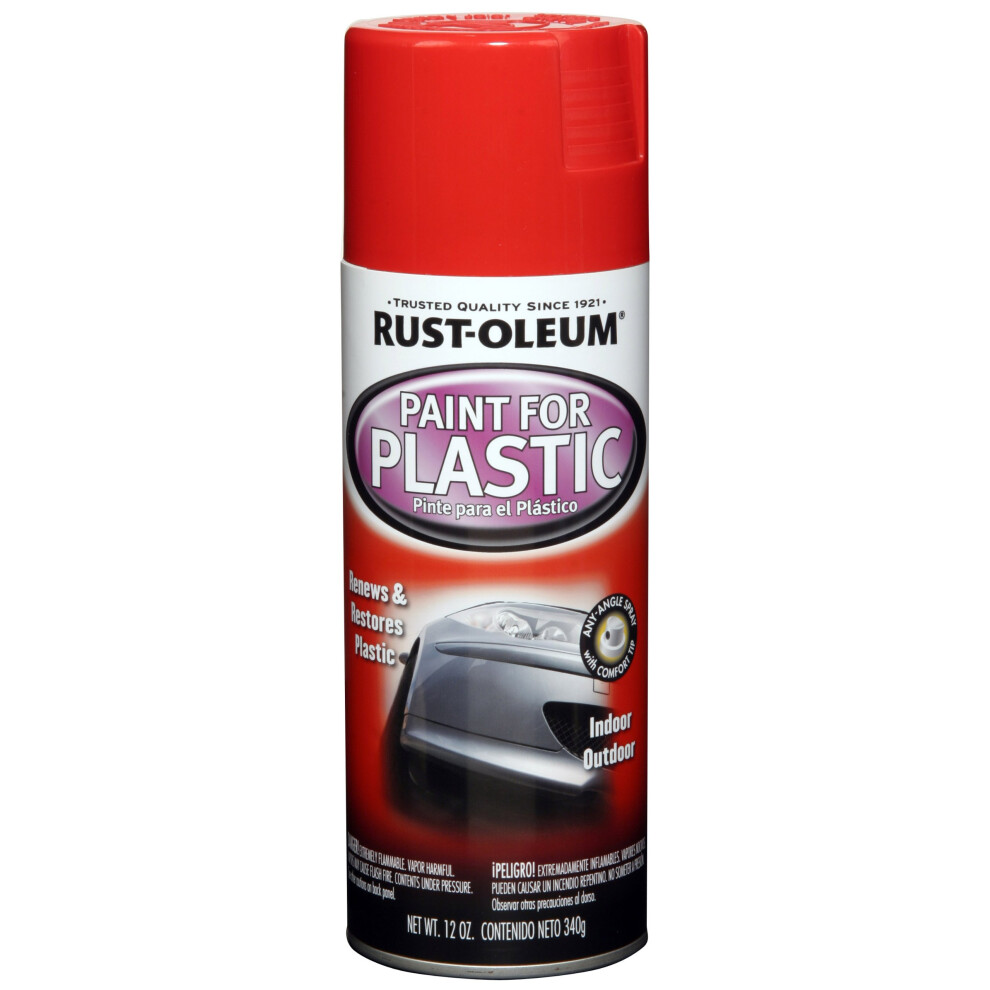 RustOleum Automotive 248651 12Ounce Paint for Plastic Spray  Gloss Red