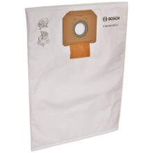 BOSCH VB090F 5er-Pack Fleece-Filterbeutel für VAC090 Staubsauger, 34 Liter, Weiß