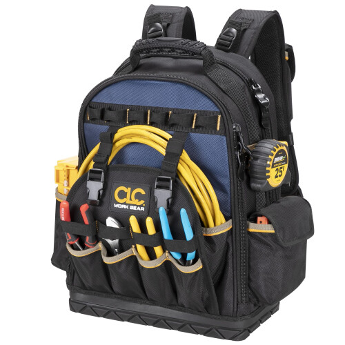 CLC Work Gear PB1133 38 Pocket Molded Base Tool Backpack  BlackBlue