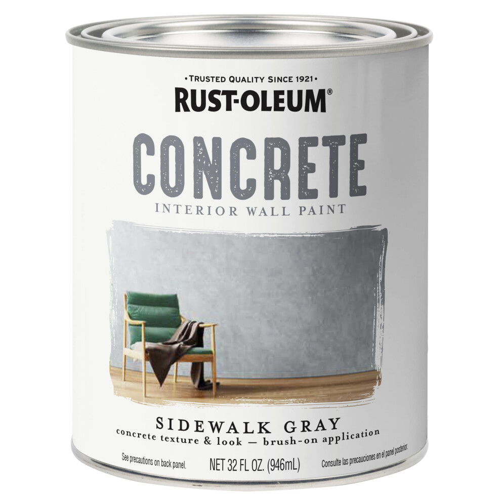 RustOleum 379908 Concrete Interior Wall Paint  Quart  Sidewalk  025 Gallon Pack of 1