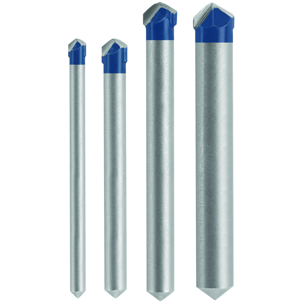 Bosch Ns2000 4Piece Carbide Tipped Natural Stone Tile Bits Assorted Set For Drilling Natural Stone Granite Slate Ceramic And