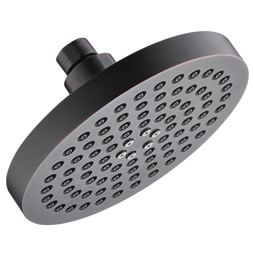 BRIGHT SHOWERS High Pressure Shower Head  6 Inch Rain Shower Head  2 Spray Settings Rainfall Shower Heads  Adjustable Angle Repl