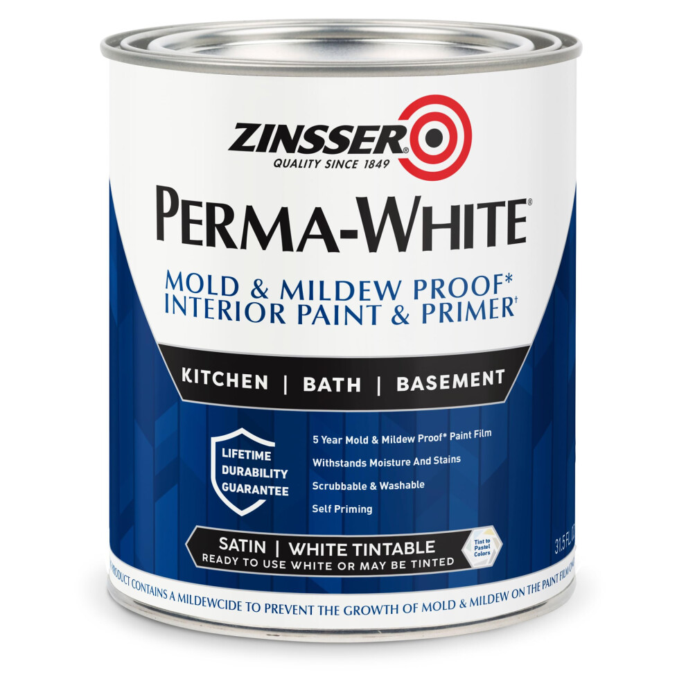 1 qt White Satin Water Interior Paint