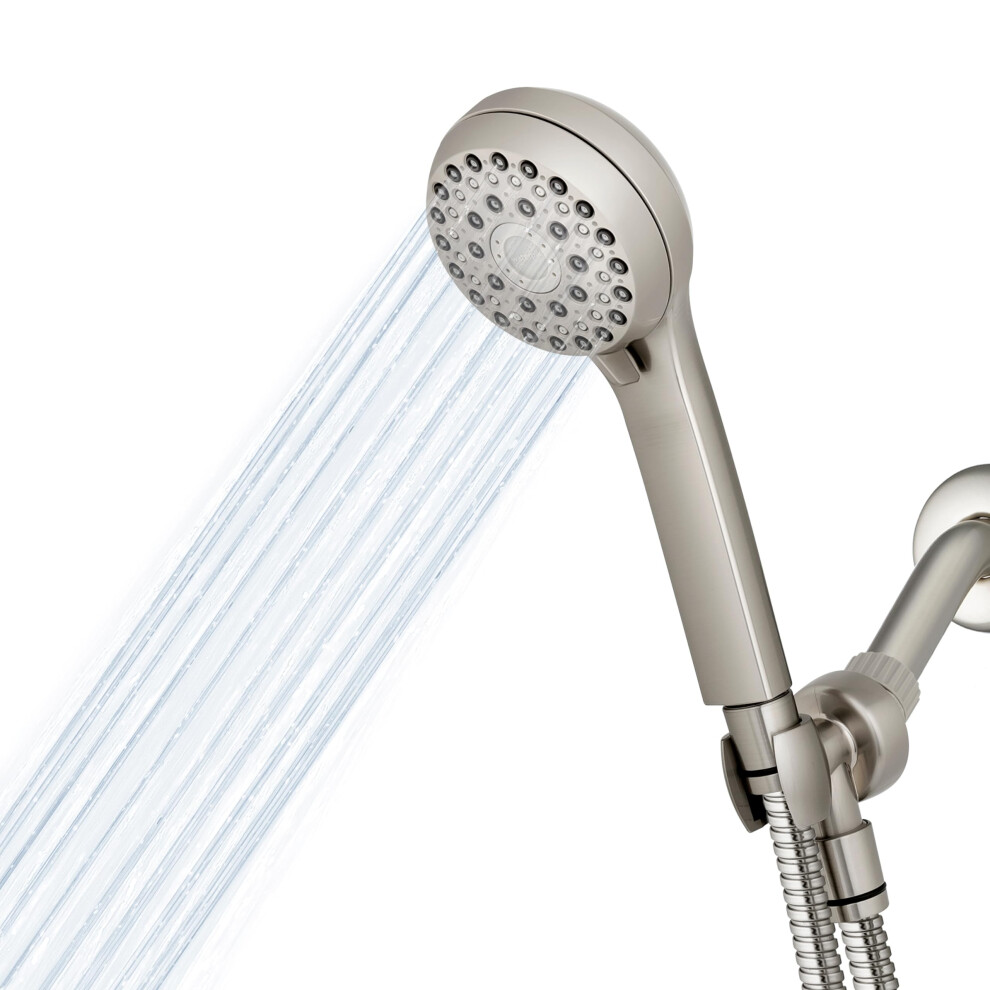 Waterpik High Pressure Hand Held Shower Head With Hose  PowerPulse Massage 6Mode  Brushed Nickel XAL649ME