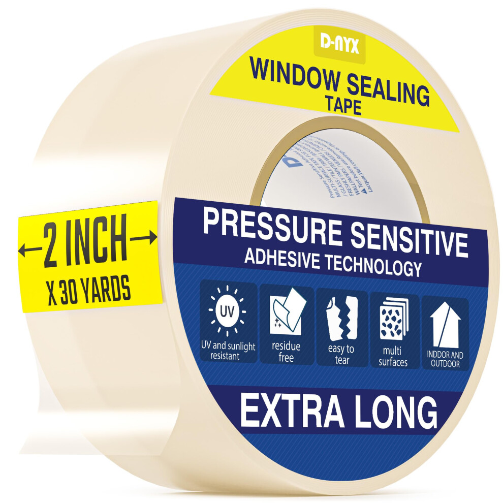 Extra Long Weather Sealing Tape for Window  2 x 30yds  HeavyDuty ResidueFree RV Insulation Tape for Doors and Windows  Pl