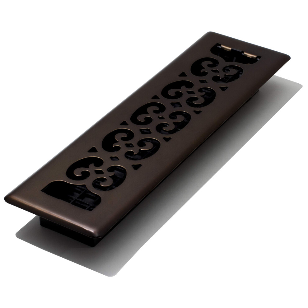 Decor Grates Sph212rb Scroll Design Floor Register 2X12 Rubbed Bronze Finish 771308006390