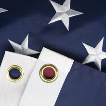 2x3 American Flag Made in USA, Best Embroidered Stars and Sewn Stripes, 210D Heavy Duty Oxford Nylon, Suitable For Outdoor High Winds Areas (American
