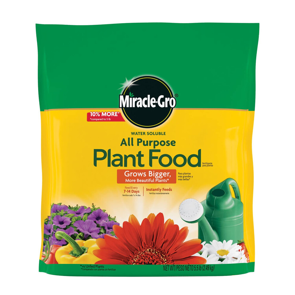 MiracleGro Water Soluble All Purpose Plant Food  Feed Flowers  Vegetables  Roses  Shrubs  and Houseplants  55 lb