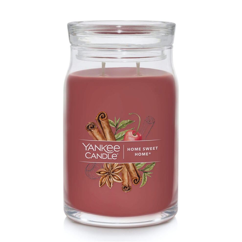 Yankee Candle Home Sweet Home Scented  Signature 20oz Large Jar 2Wick Candle  Over 60 Hours of Burn Time