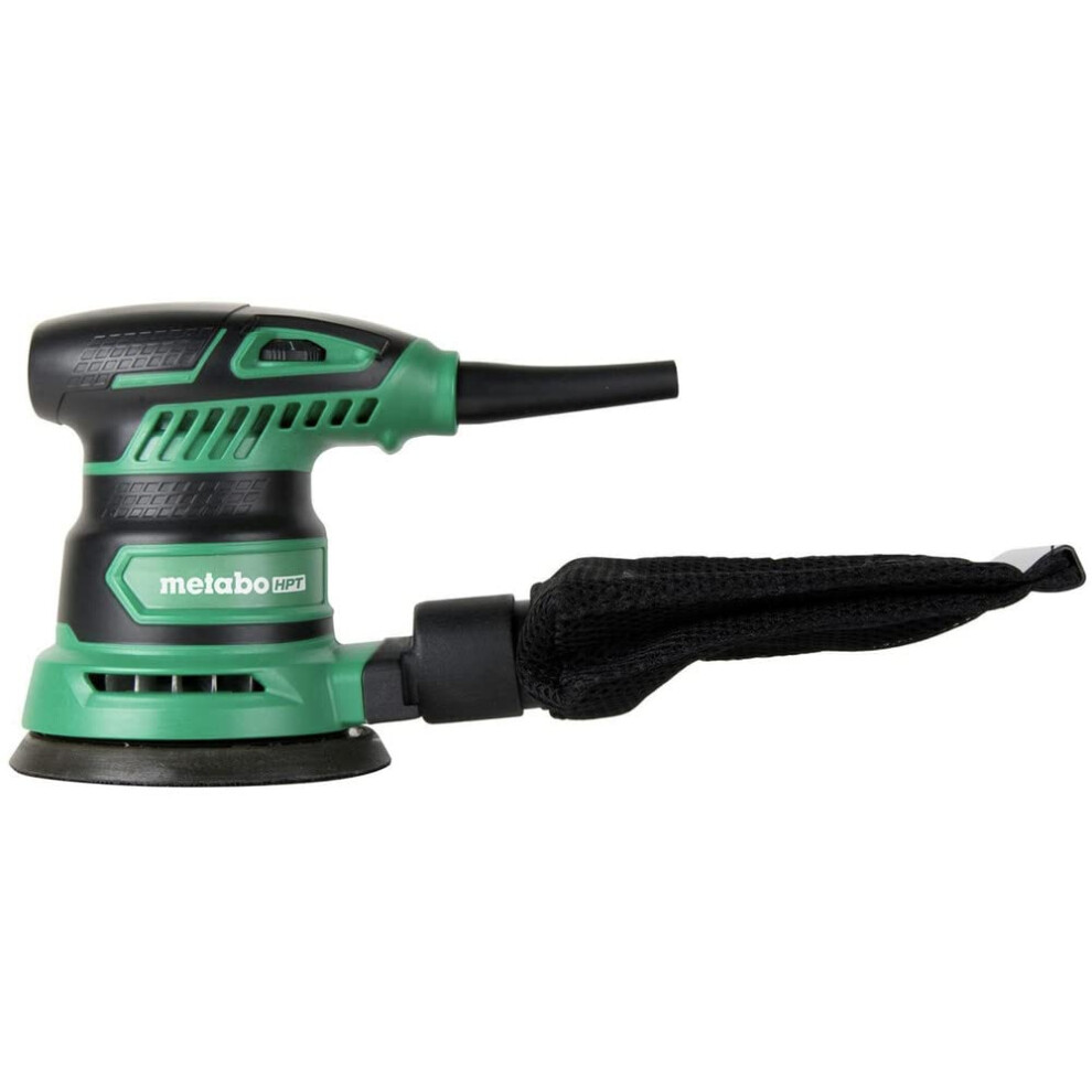 Metabo HPT 5Inch Random Orbit Sander  Variable Speed  Powerful 230W 28 Amp Motor  Soft Elastomer Grip  Includes 2 Pieces o