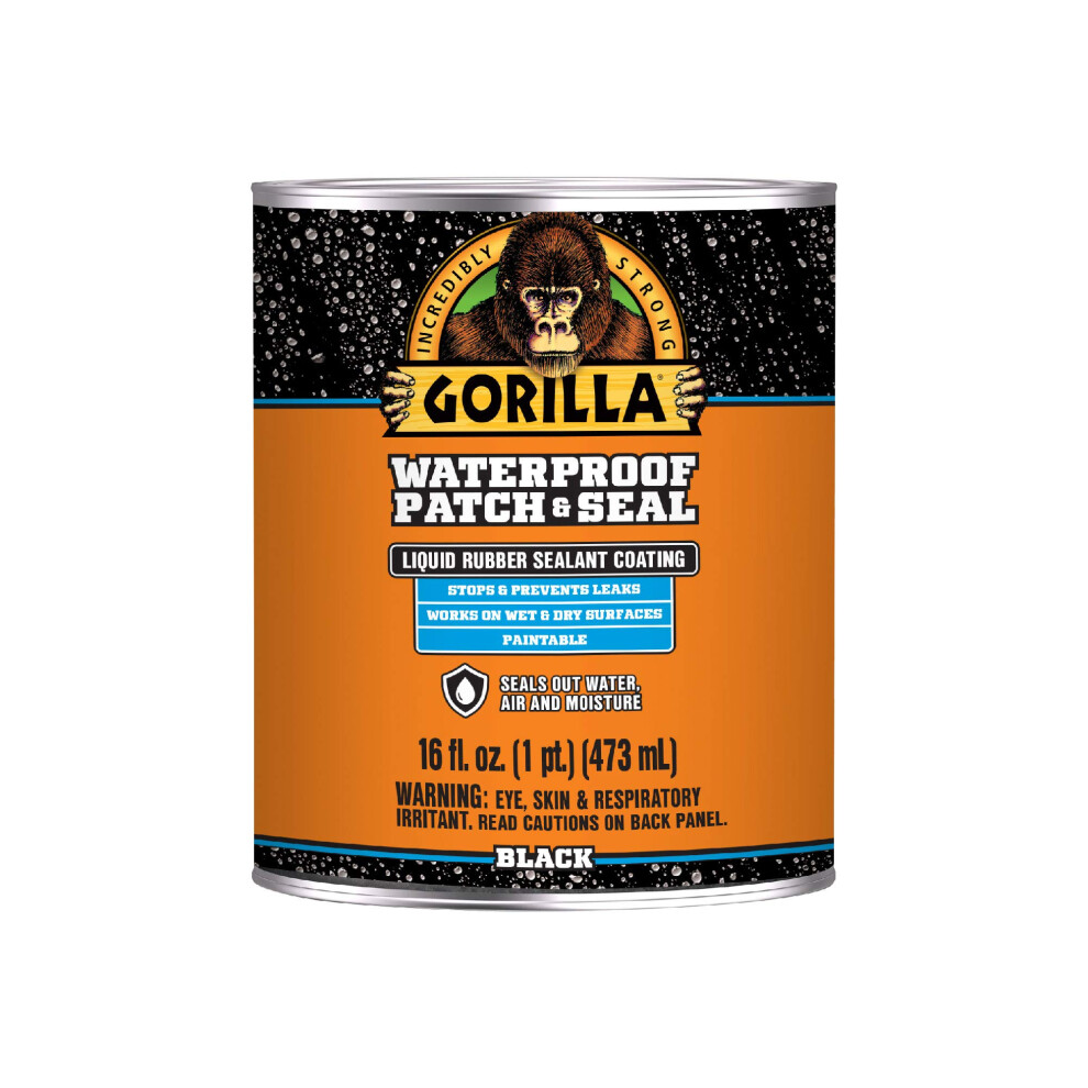 Gorilla Waterproof Patch  Seal Liquid  Black  16 Ounces  Pack of 1