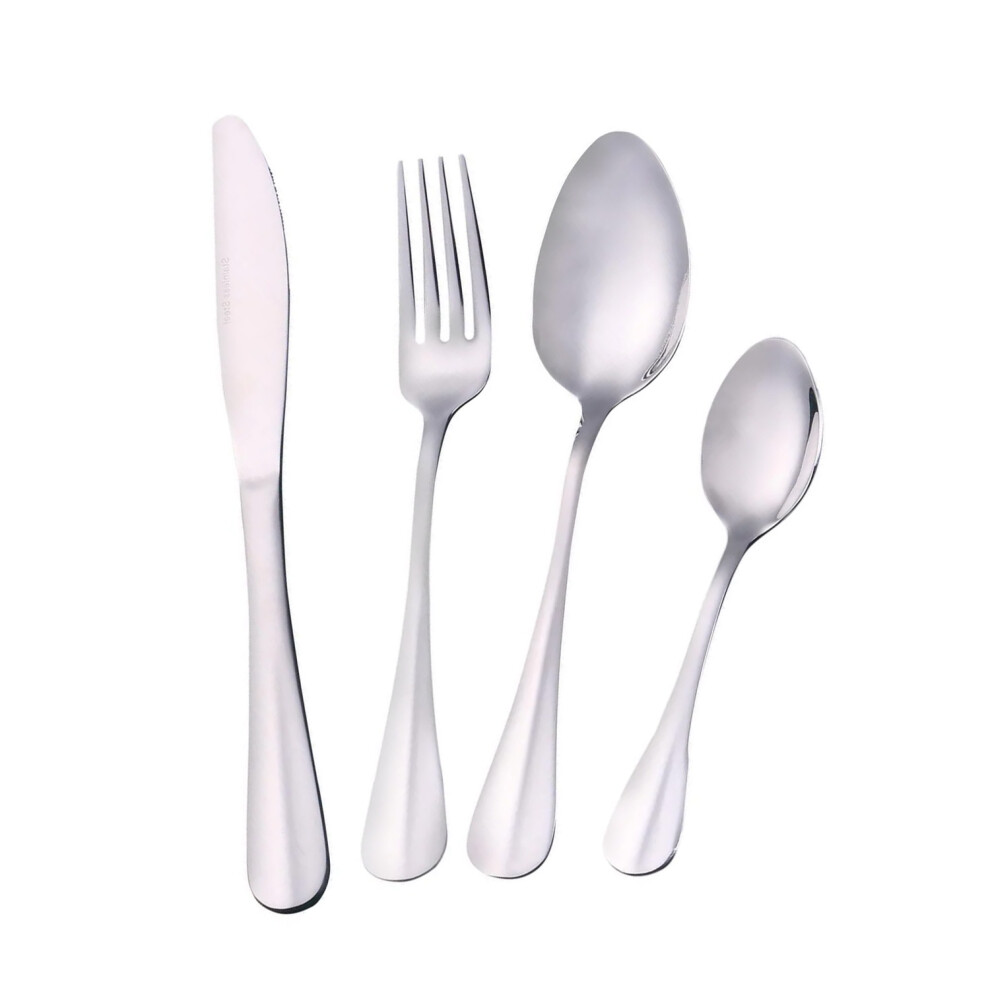 Royalford StainlessSteel Cutlery Set16Piece DishwasherSafe Matt Finish