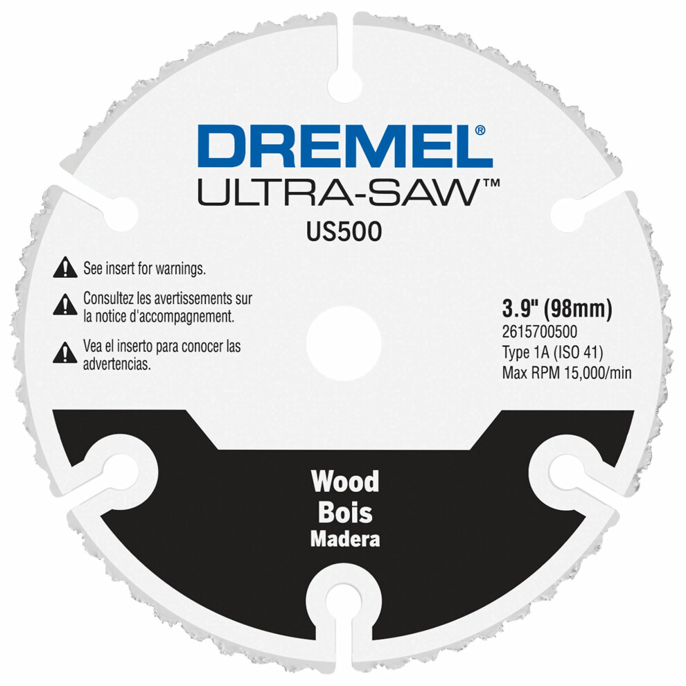 Dremel US50001 UltraSaw 4Inch Carbide Wood Cutting Wheel  White