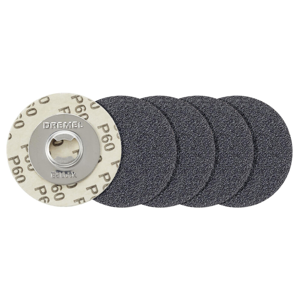 Dremel EZ Lock 60 Grit Sanding Discs for Rotary Tools  5Pieces EZ411SA