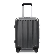 (Black) 20 Inch Durble Aluminum Frame PC Hardshell Suitcase With TSA Lock