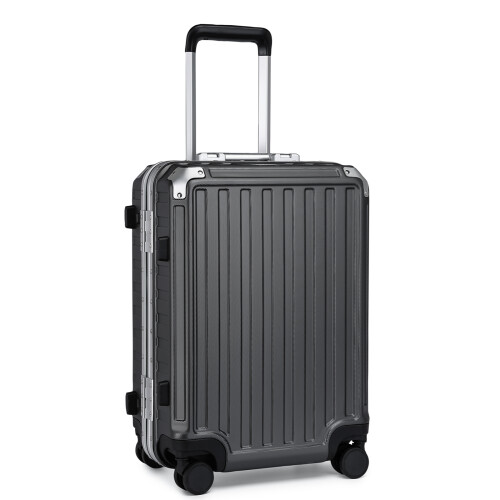 (Black) 20 Inch Durble Aluminum Frame PC Hardshell Suitcase With TSA Lock 2