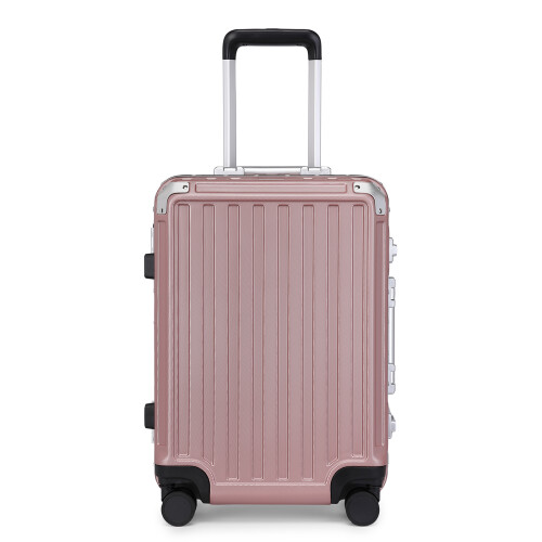 (Nude) 20 Inch Durble Aluminum Frame PC Hardshell Suitcase With TSA Lock