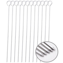 HONSHEN 14 Inch Long Square kebab skewers BBQ Stainless Steel Skewers 12 Pack BBQ Skewers Square 14inch12p