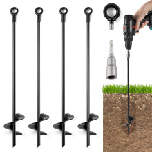 Anclajes de Tierra de 18'' Resistentes para Vientos Fuertes - Kit de Anclaje para Sheds