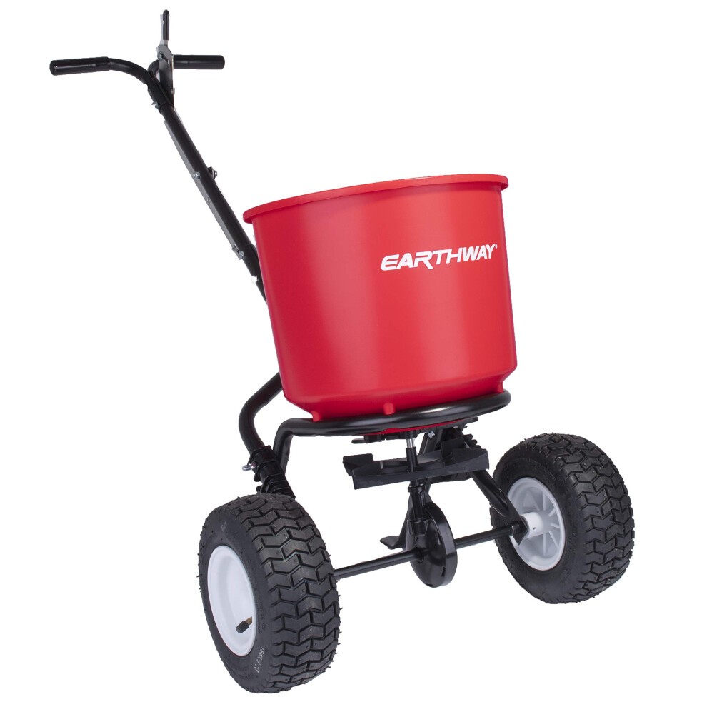 EarthWay 2600APlus 40 LB 18 KG WalkBehind Broadcast Fertilizer Spreader  Garden Seeder  Salt Spreader with 9 inch Pneumatic