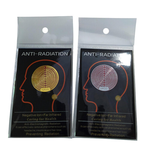 (Silver) 10pcs Anti Radiation Protector Shield Emf Protection Cell Phone Sticker Emr-e