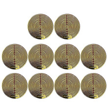 (Gold) 10pcs Anti Radiation Protector Shield Emf Protection Cell Phone Sticker Emr-e
