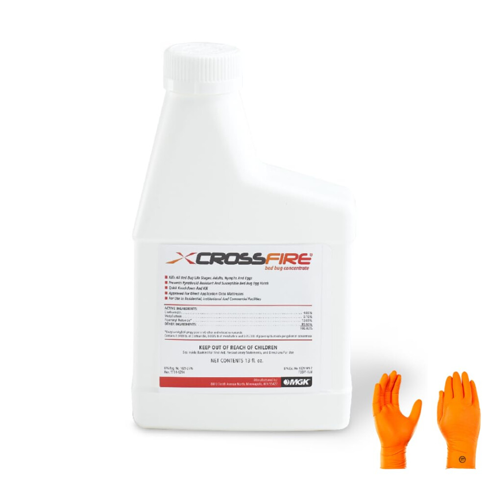 Crossfire Liquid Concentrate 13 oz  LongLasting Bed Bug Control  Kils Bed Bugs and Their Eggs  pyrethroidResistant