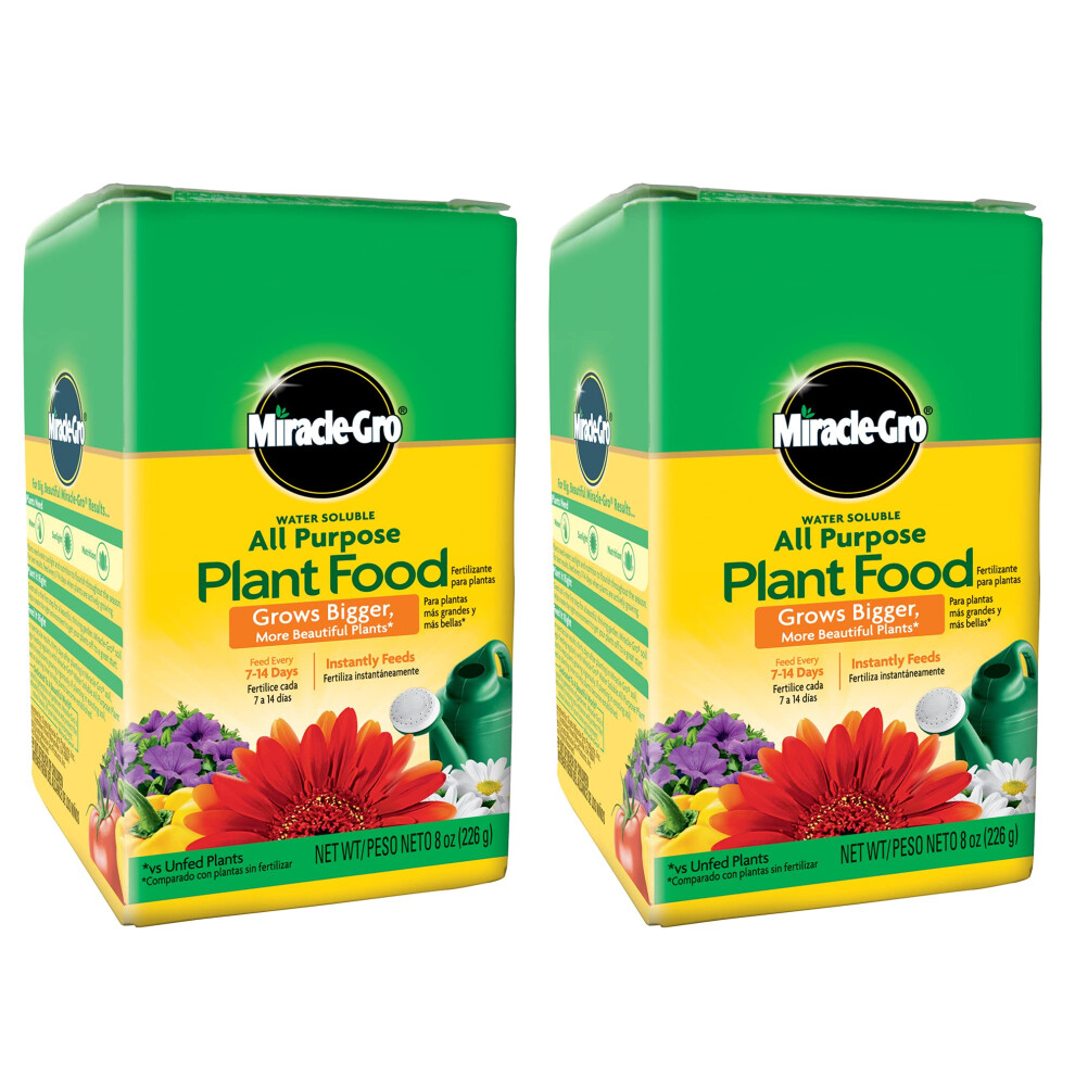 MiracleGro Water Soluble All Purpose Plant Food 8 oz  2Pack