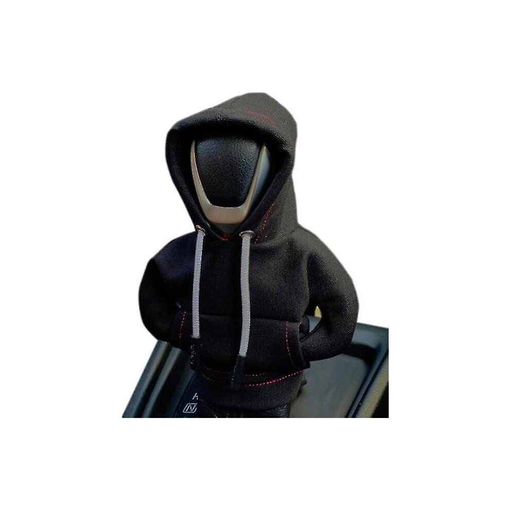 (Black) New Gear Shift Hoodie Cover Car Interior Funny Shifter Knob Cover Gear Handle Decor Black 7364070194155