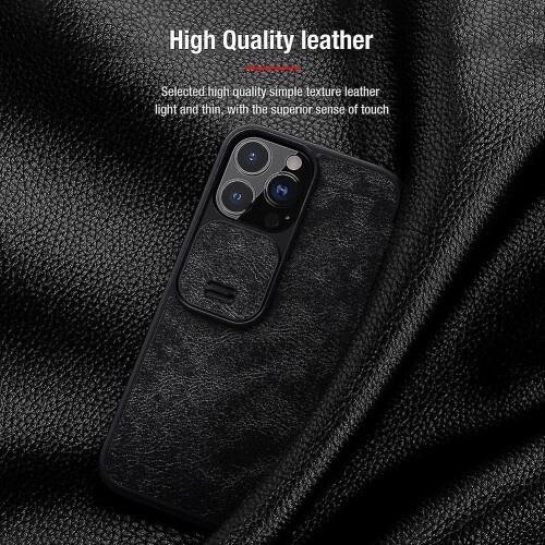 (Black) Nillkin Qin Series Pro Leather Case For Iphone 13 Pro 1