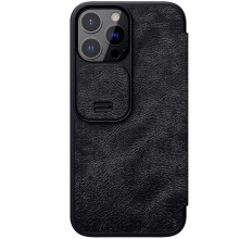 (Black) Nillkin Qin Series Pro Leather Case For Iphone 13 Pro