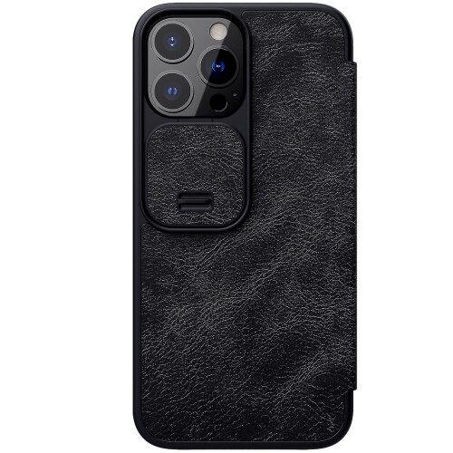 (Black) Nillkin Qin Series Pro Leather Case For Iphone 13 Pro