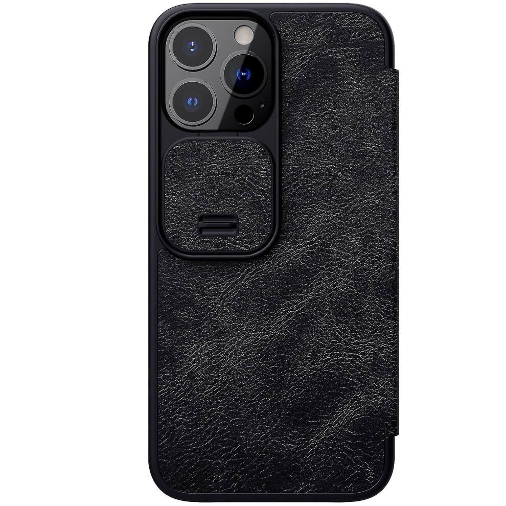 (Black) Nillkin Qin Series Pro Leather Case For Iphone 13 Pro