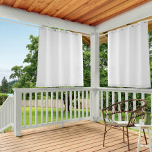 TOWN COUNTRY BASICS Cabana Solid Heavyweight Indoor Outdoor Curtains Light Filtering Opacity with Grommet Top Water Repellen