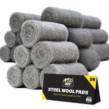 (24pk) 24pk Stainless Steel Wire Wool Pads Quality Grade Smoothing Sanding