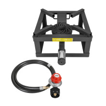 CONCORD 12" THE BLOCK BURNER Enkel Propaan Buitenbrander. 100.000 BTU Perfect voor Thuisbrouwen, Kamperen, en Meer!