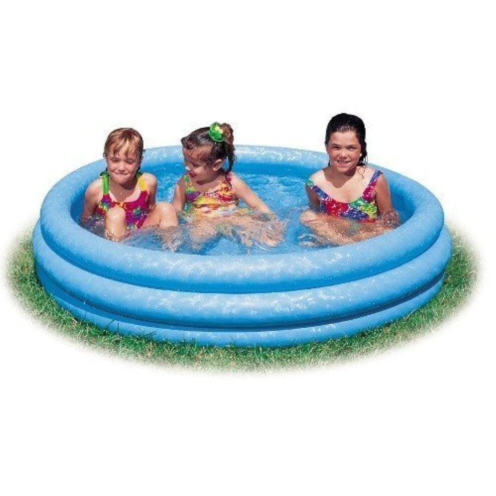 Intex  Inflatable Crystal Blue Swimming Pool 45 10 3 Pack