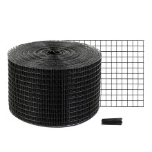 VEVOR 8 tum Critter Guard för solpaneler, PVC-belagd nätroll, fågelavvisande, svart, 8 tum x 98 ft med 50 st band