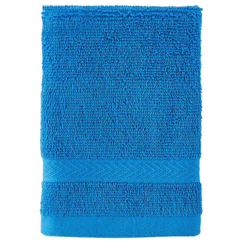 Tommy Hilfiger Modern American Solid Wash Cloth  13 X 13 Inches  100 Cotton 574 GSM Swedish Blue