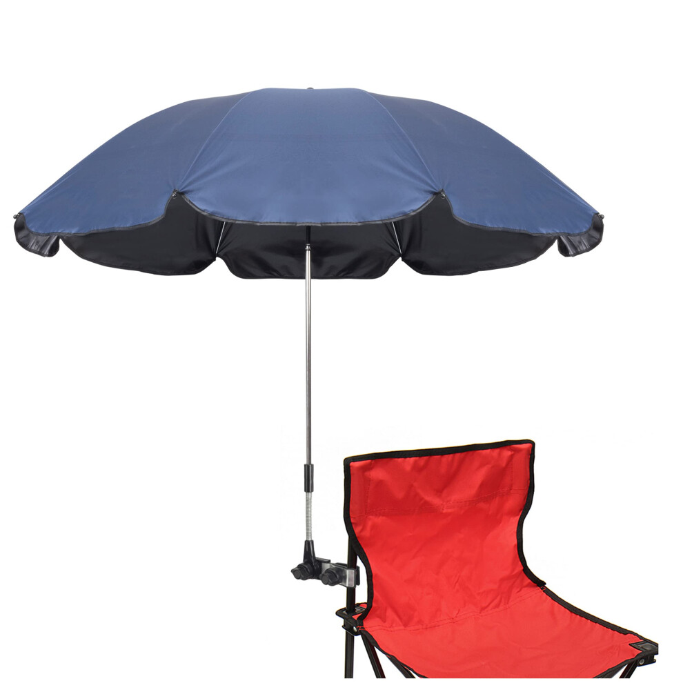 Grandmei Chair Umbrella With Universal Clamp 46 Inches Upf 50 Clip On Parasol For Patio Chair Beach Chairs Wheelchairs Golf Car